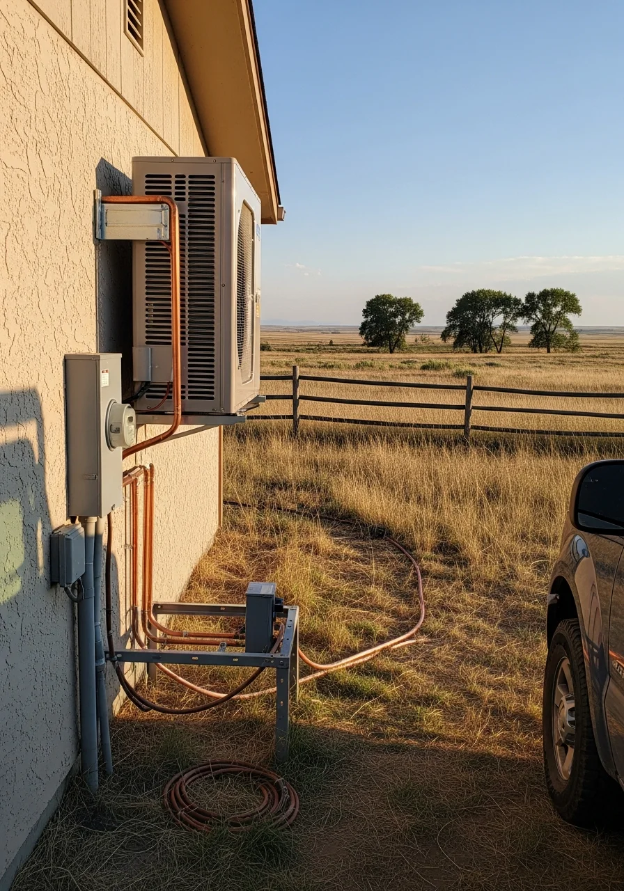 Portrait of a Fowler farm or ranch property entrance with rural details and landscape features.