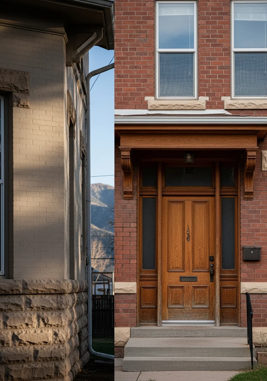 Portrait of a Las Animas historic home's front entrance showing period architecture and local character.